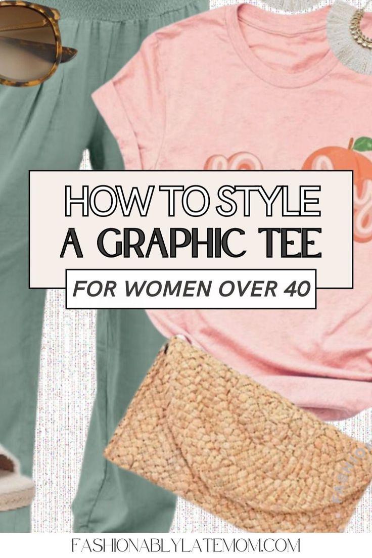 woman wearing stylist t-shirt