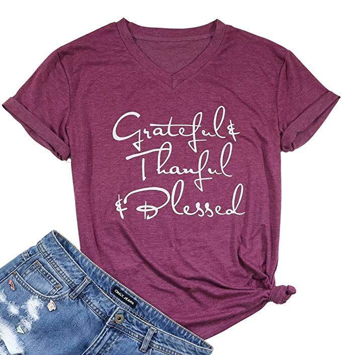 Thankful Grateful Blessed Thanksgiving Shirt