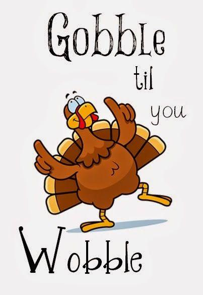 Thanksgiving Turkey Wobble Adult T-Shirt