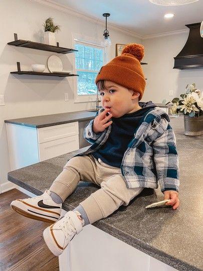 Toddler Boy Plaid Thanksgiving Shirt Autumn Colors