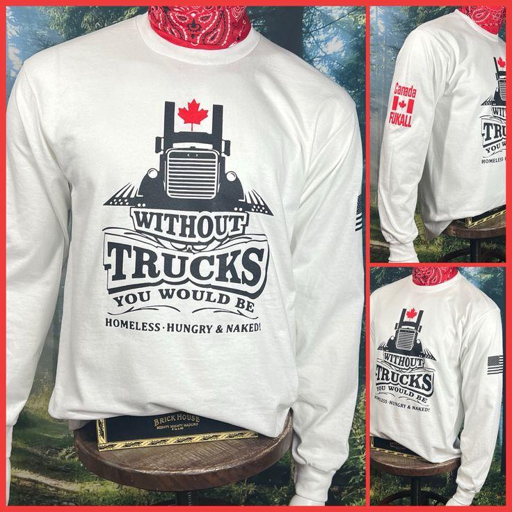 I Love Truckers shirt displaying support with American flag