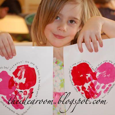 Valentine Handprint Heart Art