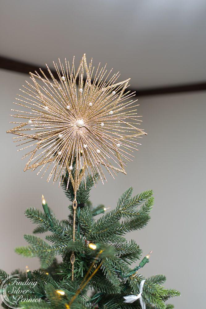 White Christmas Tree with Silver Star Topper
