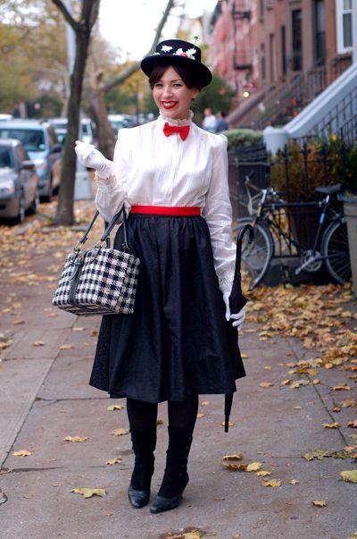 woman wearing creative diy halloween costume at halloween party