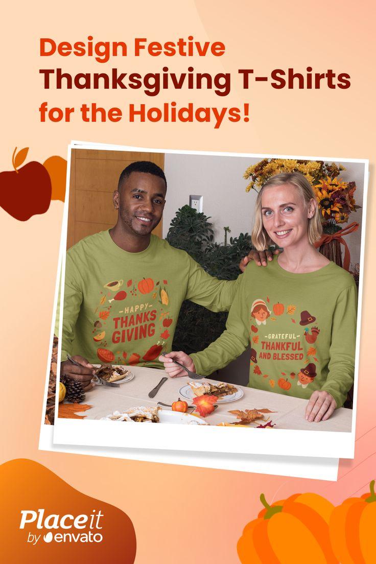 Woman Smiling Wearing Thanksgiving T-Shirt