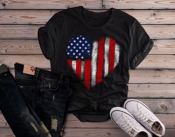 womens 4th july tshirt classic americana