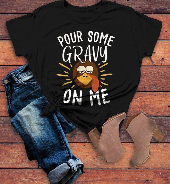 Women's Thanksgiving Shirt Turkey Graphic